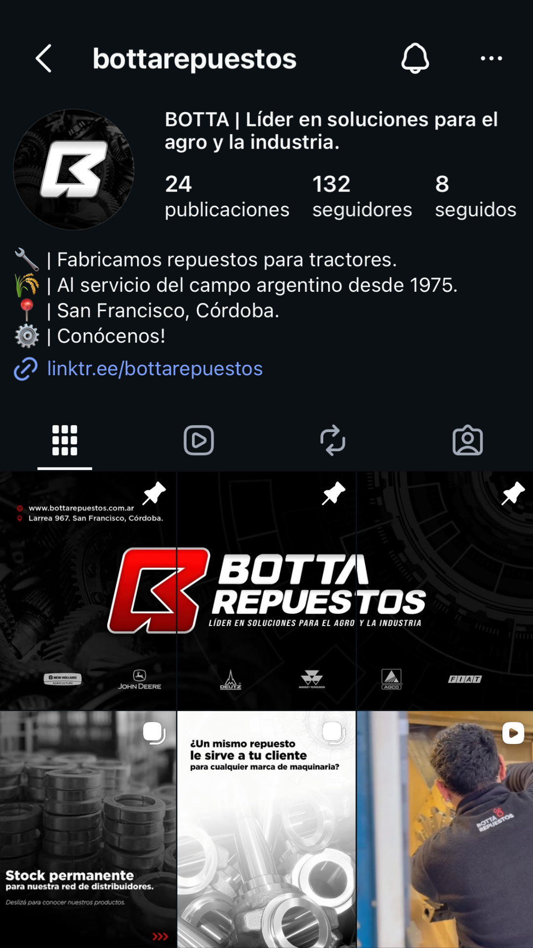 Feed de Instagram de Botta Repuestos